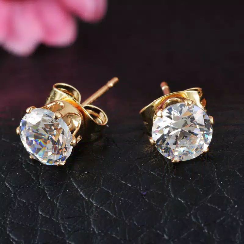 ANTING ANTING TITANIUM TUSUK WARNA EMAS