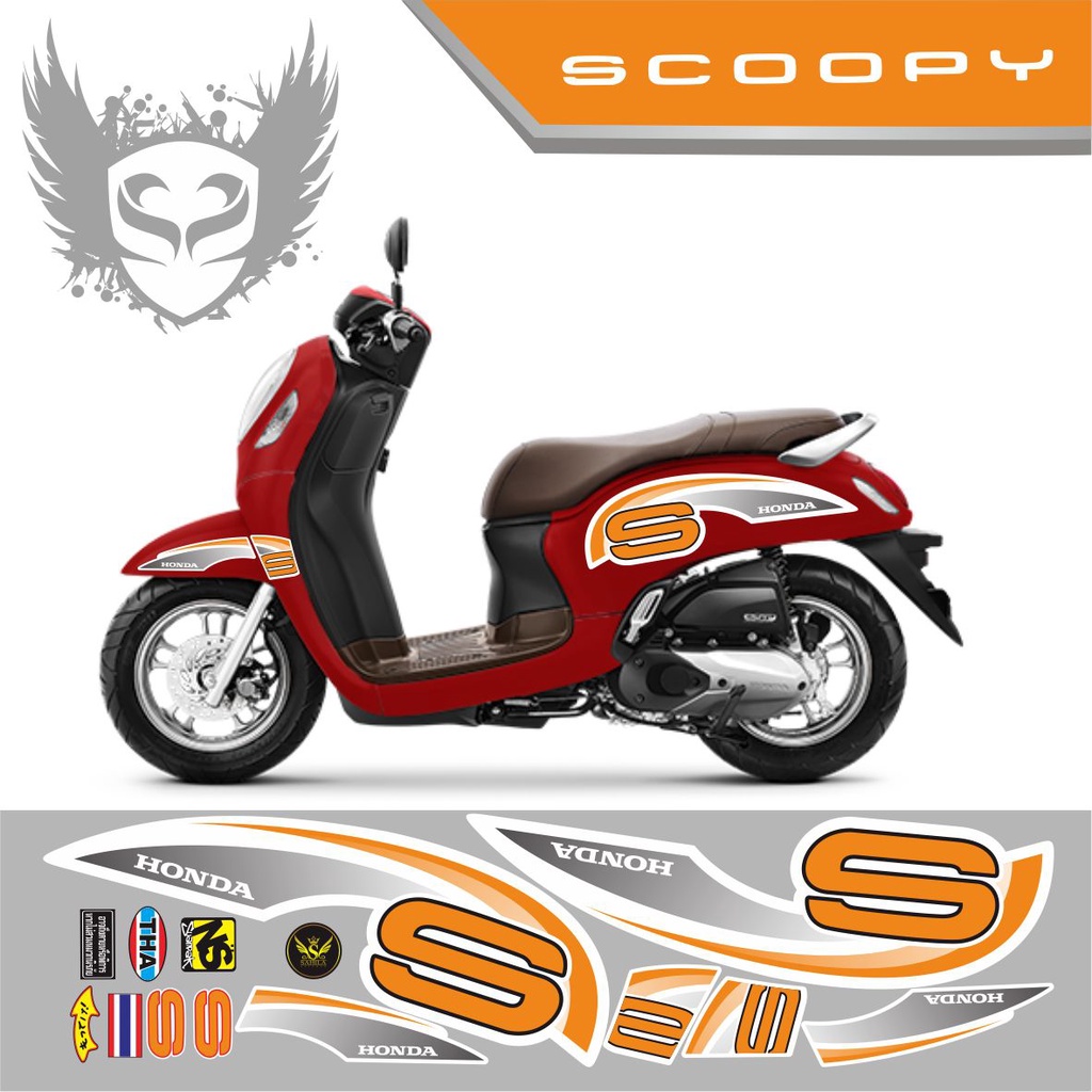 COD LIS BODY SCOOPY / STICKER STRIPING VARIASI SCOOPY 2021 / VARIASI STRIPING MOTOR HONDA SCOOPY ORA