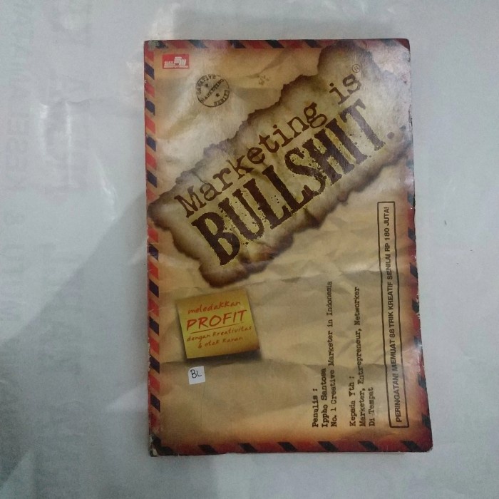 BUKU MARKETING IS BULLSHIT IPPHO SANTOSA