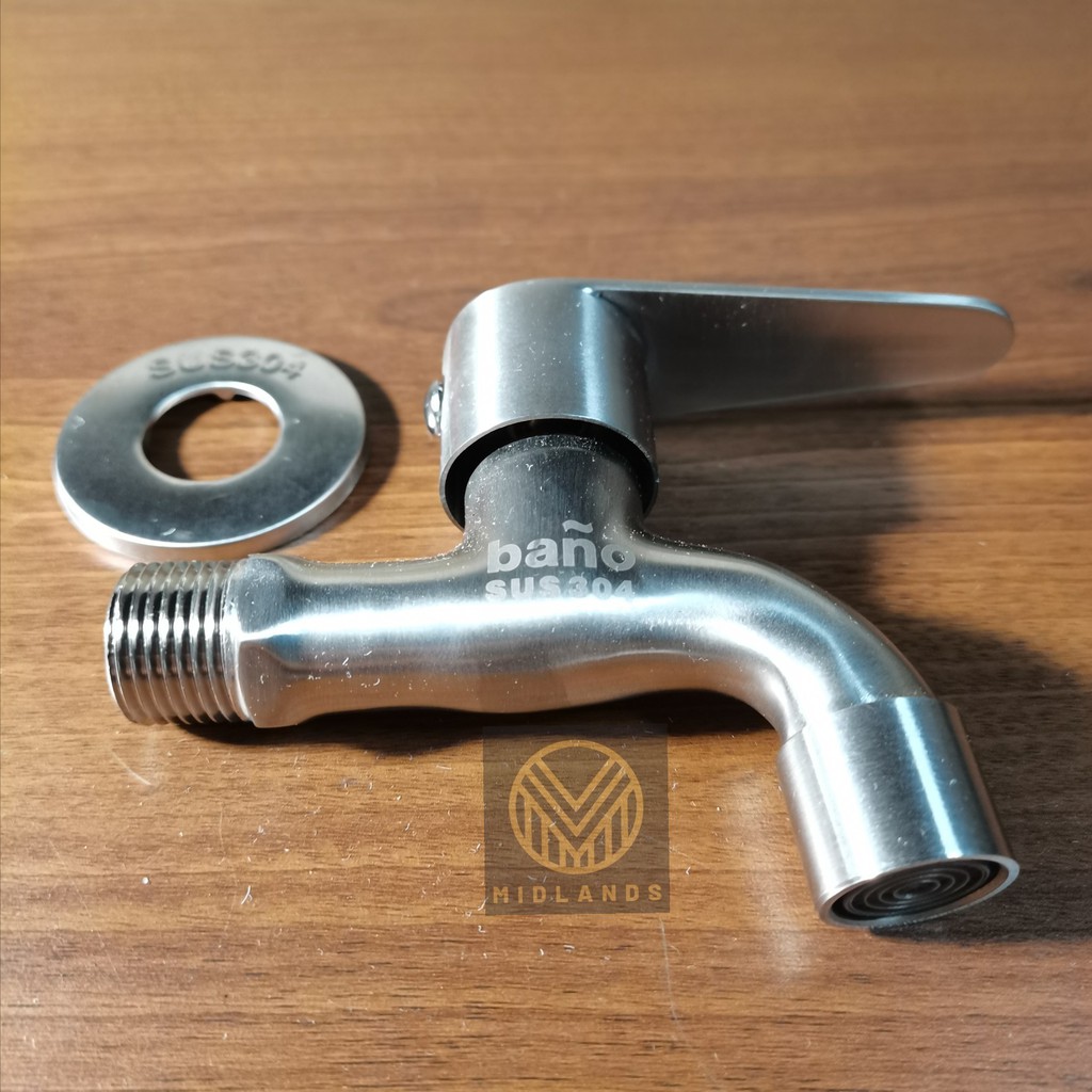 Kran Tembok Stainless SUS304, Kran Taman Stainless 304, keran kran air