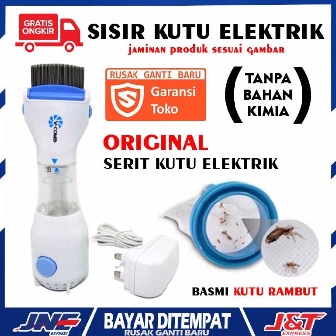 Sisir Kutu Serit Rambut Elektrik Sisir Kutu Rambut Sisir Perontok Kutu TERGOKIL