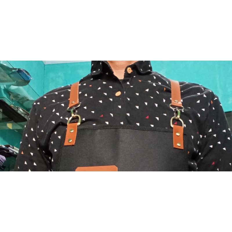 Tali apron  celemek barista kopi cowok cewek customize murah