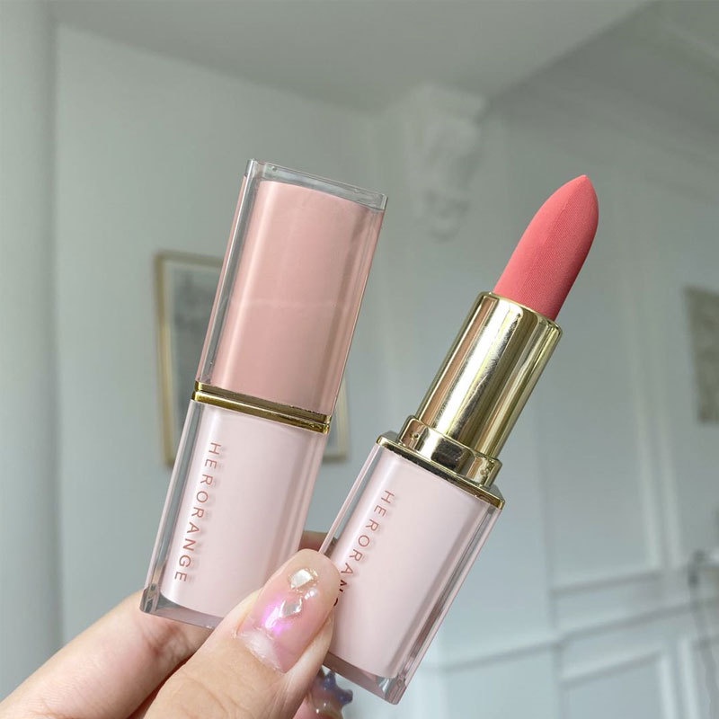 LIPSTIK CRYSTAL MATTE SOFT FOGSATIN HERORANGE PACKING MEWAH