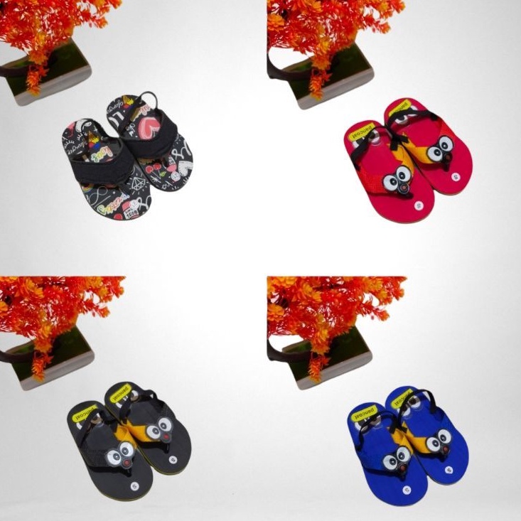 Sandal Jepit Anak Laki-laki Perempuan Sandal Jepit Balita Lucu untuk Umur 1-2thn