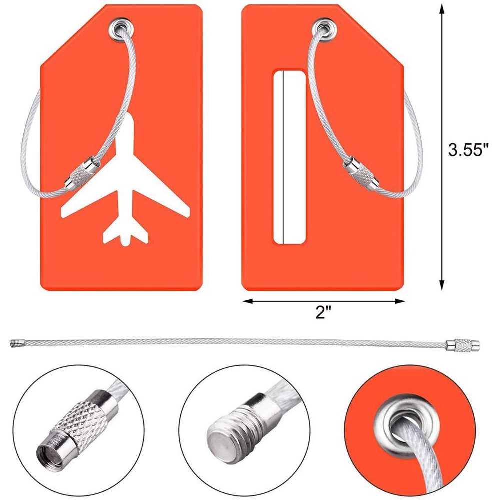 Lanfy Luggage tag Berbagai Aplikasi Kuat Tidak Mudah Dipakai Tahan Lama Silica gel Sign