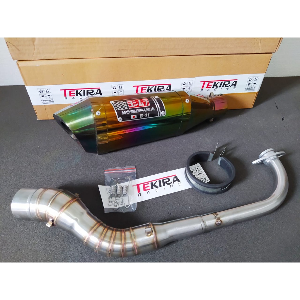 Knalpot Racing Yoshimura R11 Pelangi Pnp Jupiter Z Z1 Fi Robot Vega R ZR Force Crypton Shogun 110 12