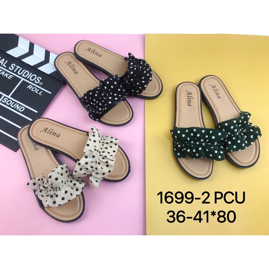 SANDAL JELLY ALINA / SANDAL JELLY WANITA / SANDAL KOKOP PITA POLKADOT 1699-2