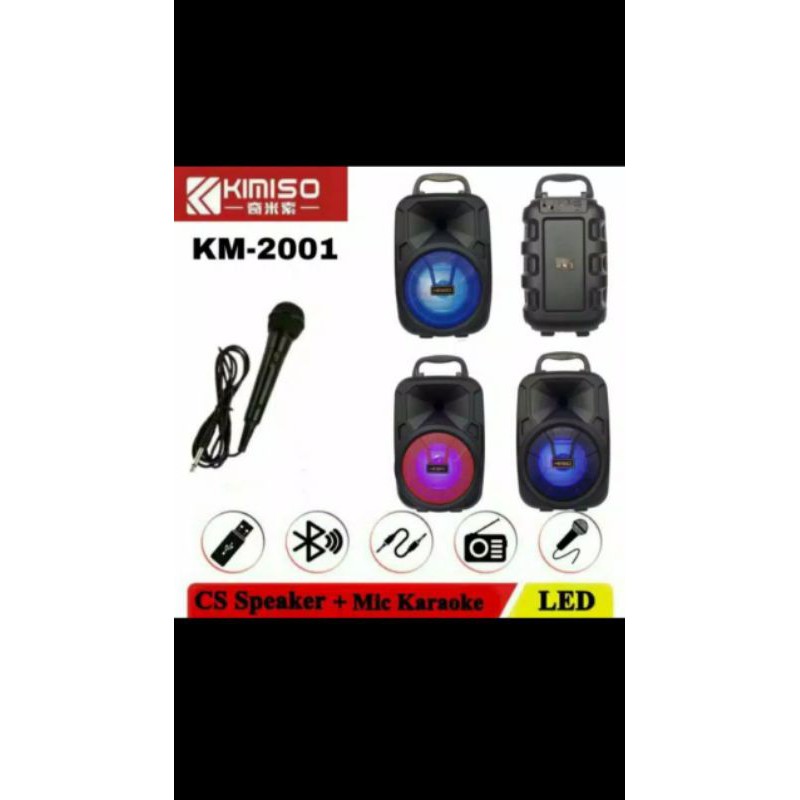 Speaker bluetooth Kimiso + Mic Karaoke(Speaker mega bass)
