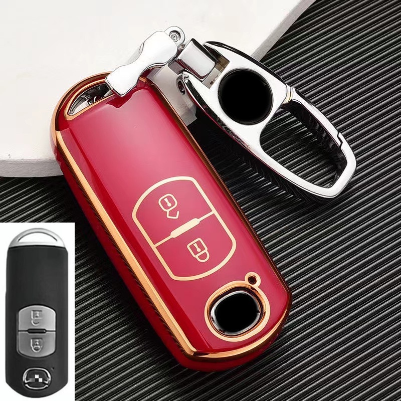 Casing Kunci Remote Mobil Bahan TPU 6 Warna Untuk Mazda 3 5 6 CX3 CX5 CX7 MX5