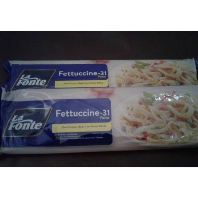 Fettuccine 1/2 kg fetusin fettuccini fetucini pasta mie instan lafonte la fonte 500 gram