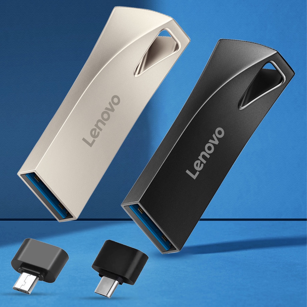 (Huluboy) Lenovo U Disk Drive USB Mini Anti Air Kecepatan Tinggi 512GB / 1TB / 2TB