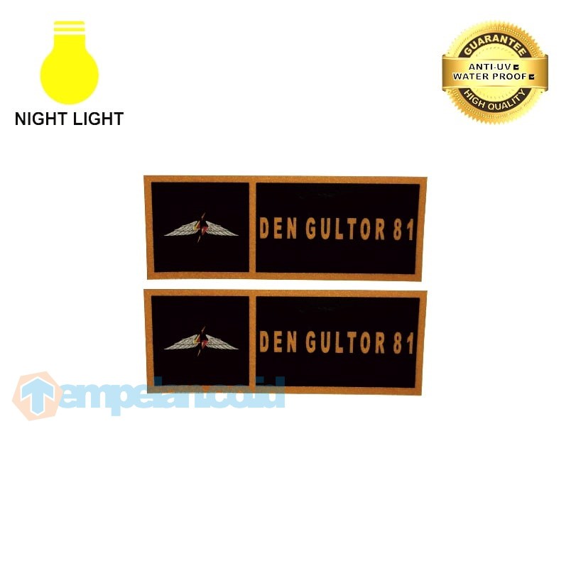 STIKER SIGN PLAT DEN GULTOR 81