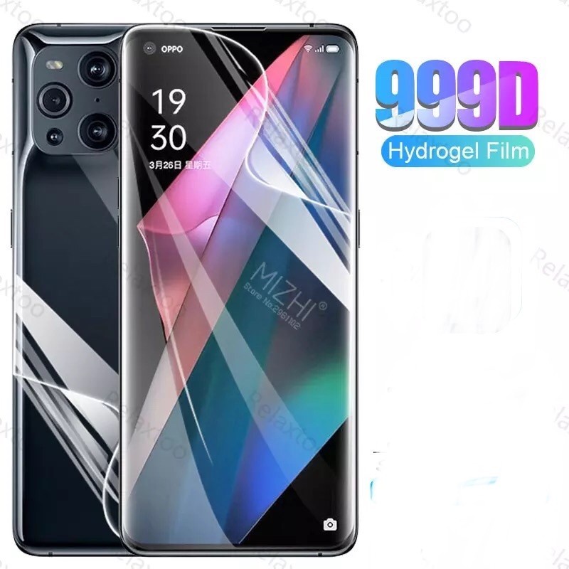 OPPO FIND X3 FIND X3 PRO FIND X2 FIND X2 PRO FIND X ANTI GORES HYDROGEL CLEAR FULL SET DEPAN BELAKANG BENING FULL BODY PELINDUNG LAYAR DAN BELAKANG SKIN ANTI JAMUR