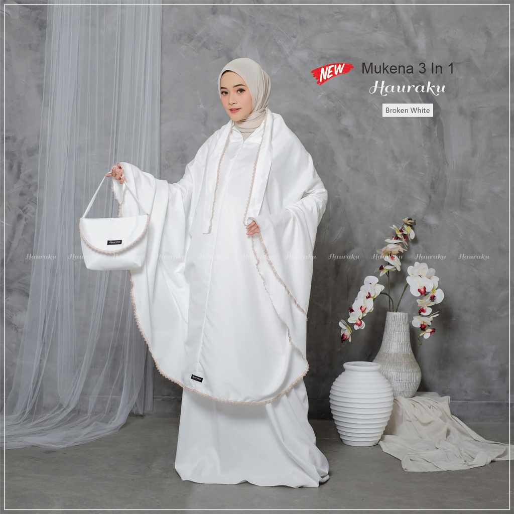 Mukena Dewasa 3 In 1 Traveling Katun Premium