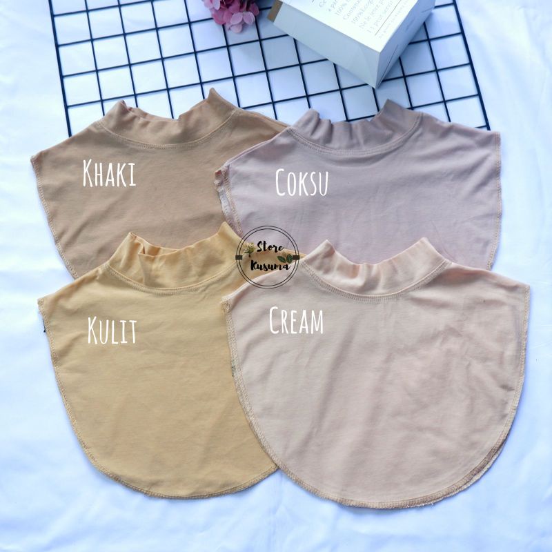Grosir min 2pcs - Manset Penutup dada/Manset Leher bahan Kaos Termurah