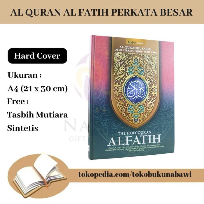 Al Quran Al Fatih Tafsir Perkata & Tajwid Ukuran Besar A4 FREE Tasbih
