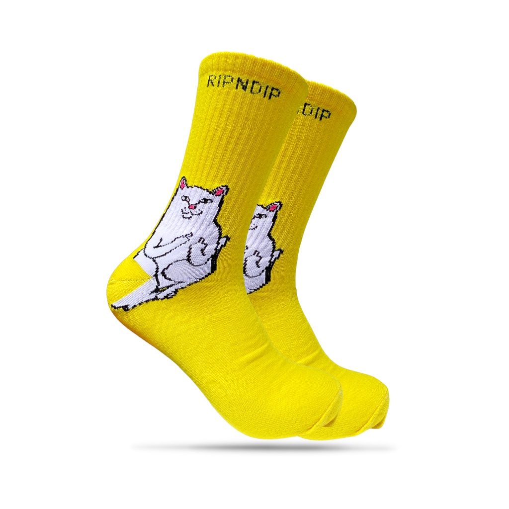 Kaos Kaki Oldschool - Kaos Kaki Skate Motif Ripndip Kuning - The Muds Official