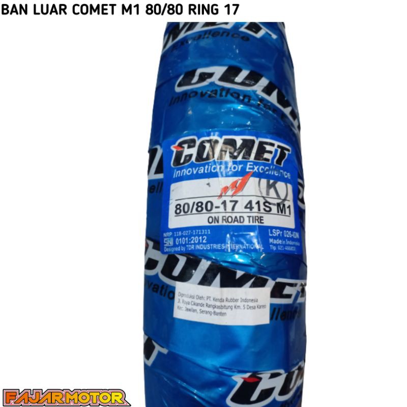 COMET BAN LUAR TYPE M1 80/80-17 TUBETYPE