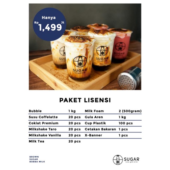 

Paket Lisensi Minuman Sugar Boba