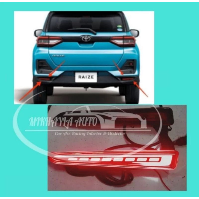 Lampu Reflektor Bemper Belakang Raize-Rocky