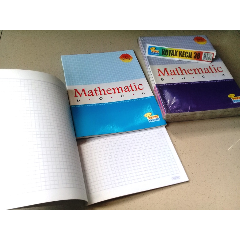 

Buku Tulis Kotak Kecil Mathematic 38 Lembar - Vison
