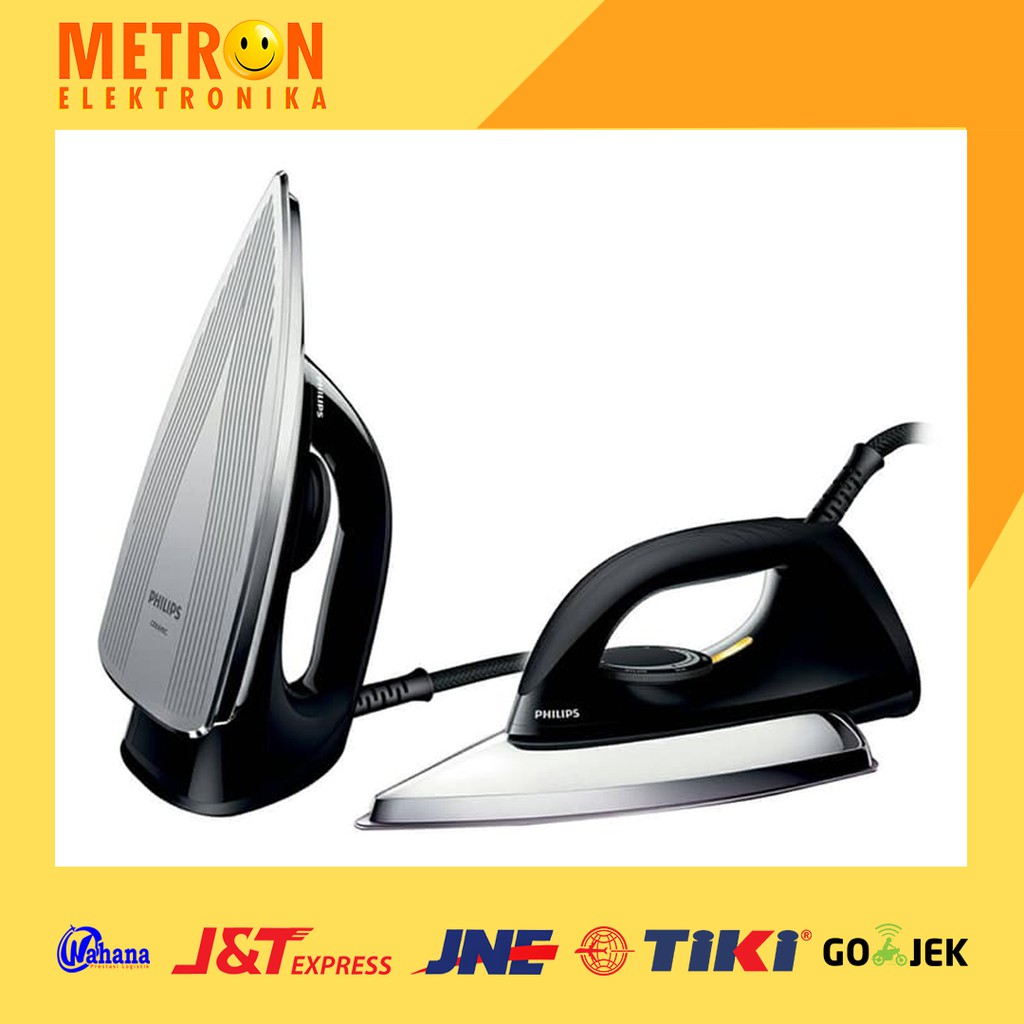 PHILIPS HD 1173/80 / SETRIKA GOSOKAN KERING HITAM 350 WATT / DRY IRON BLACK / HD1173