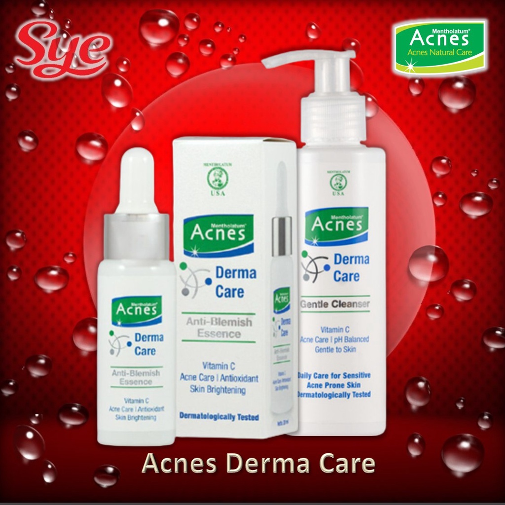 BPOM ACNES DERMA CARE ANTI BLEMISH ESSENCE 20ML / GENTLE CLEANSER 120GR / SYE