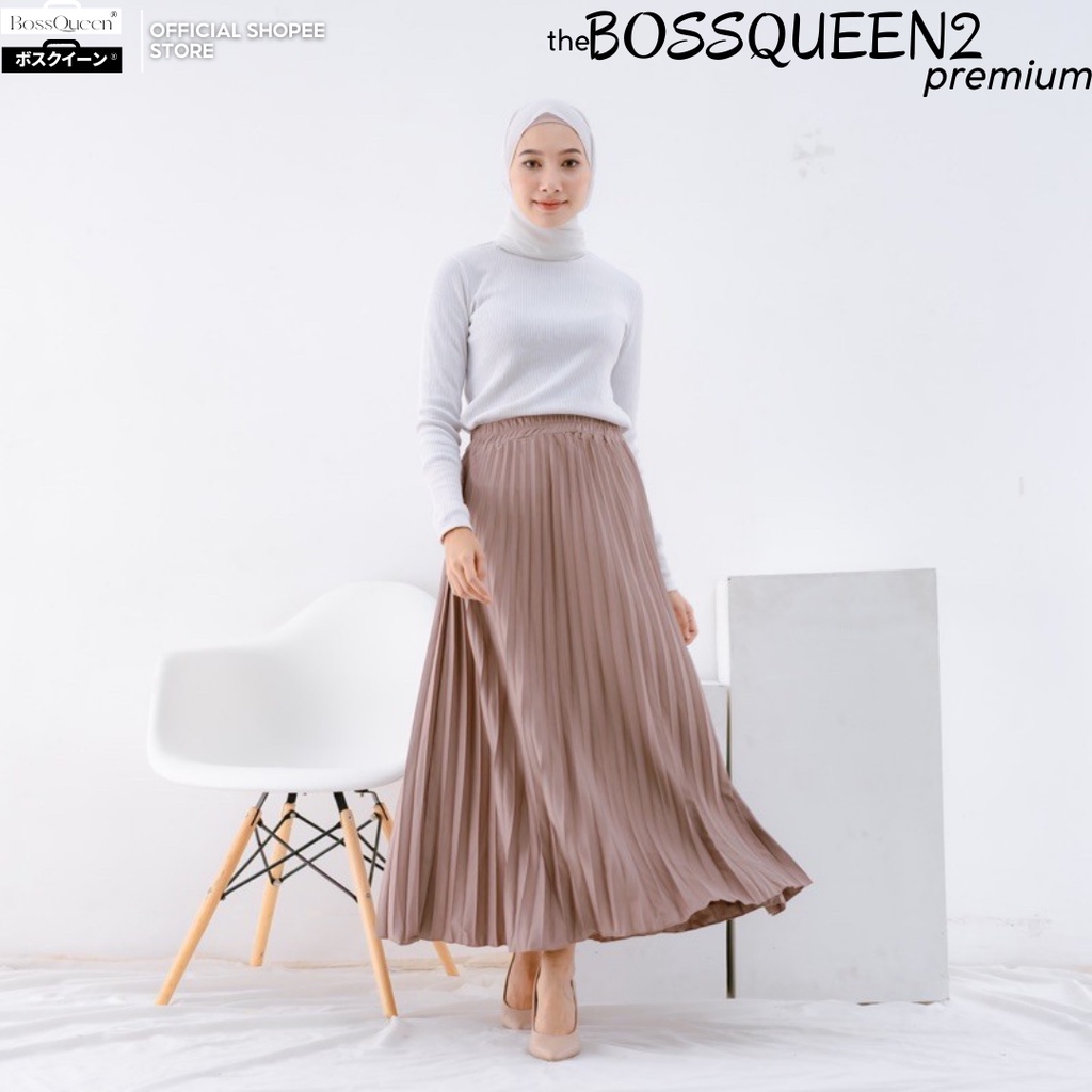 ROK PLISKET PREMIUM /ROK PANJANG MUSLIM/ROK HIGH QUALITY BY BOSSQUEEN2