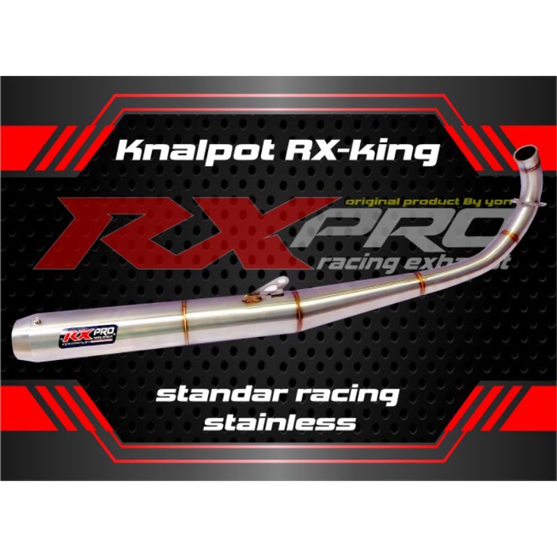 Knalpot Rx King Standar Racing Stainlis tahan karat Rxpro Racing