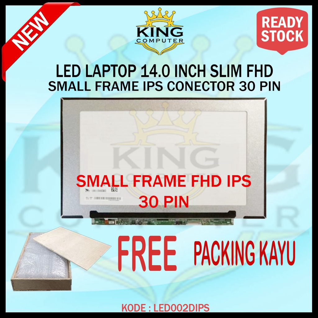 LED LCD LAPTOP 14.0 INCH SLIM 30PIN SMALL FRAME MATTE FHD IPS 1920X1080 NEW