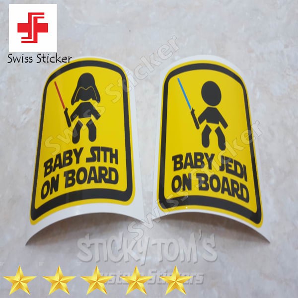 

Murah stiker safety lucu Baby Jedi / Sith On Board (Star Wars) Keren