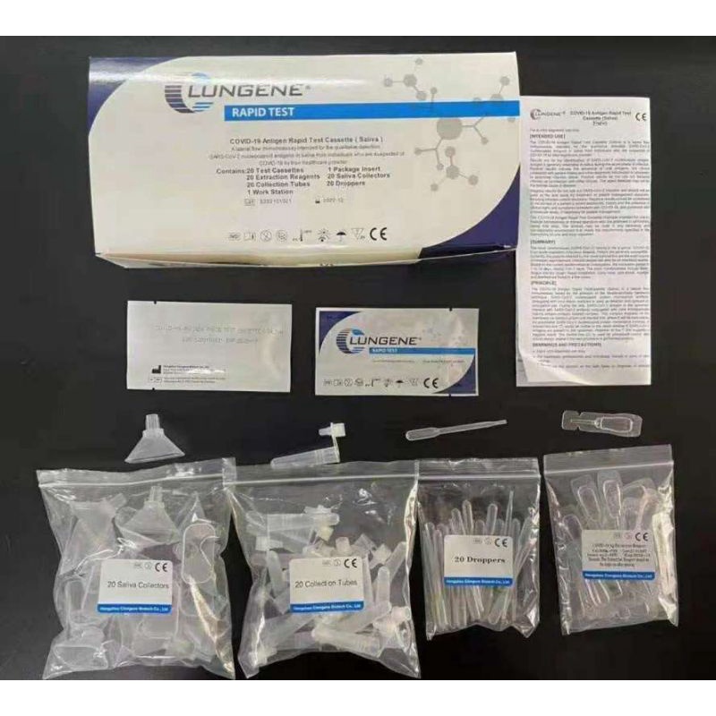 SWAB Antigen Saliva Air Liur Rapid Test Lungene dan Novel 1 Pcs
