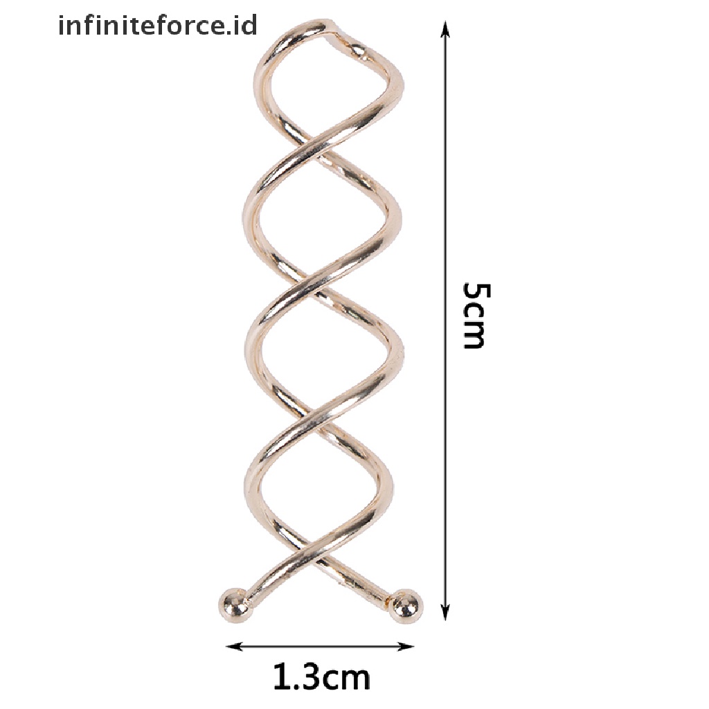 Infiniteforce.id 10pcs / Set Jepit Rambut Spiral Untuk Aksesoris Wanita DIY