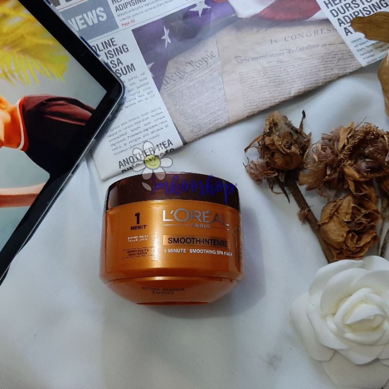 L'Oreal Paris Hair Care Smooth Intense Mask [200 mL] MASKER RAMBUT UNTUK MELEMBUTKAN