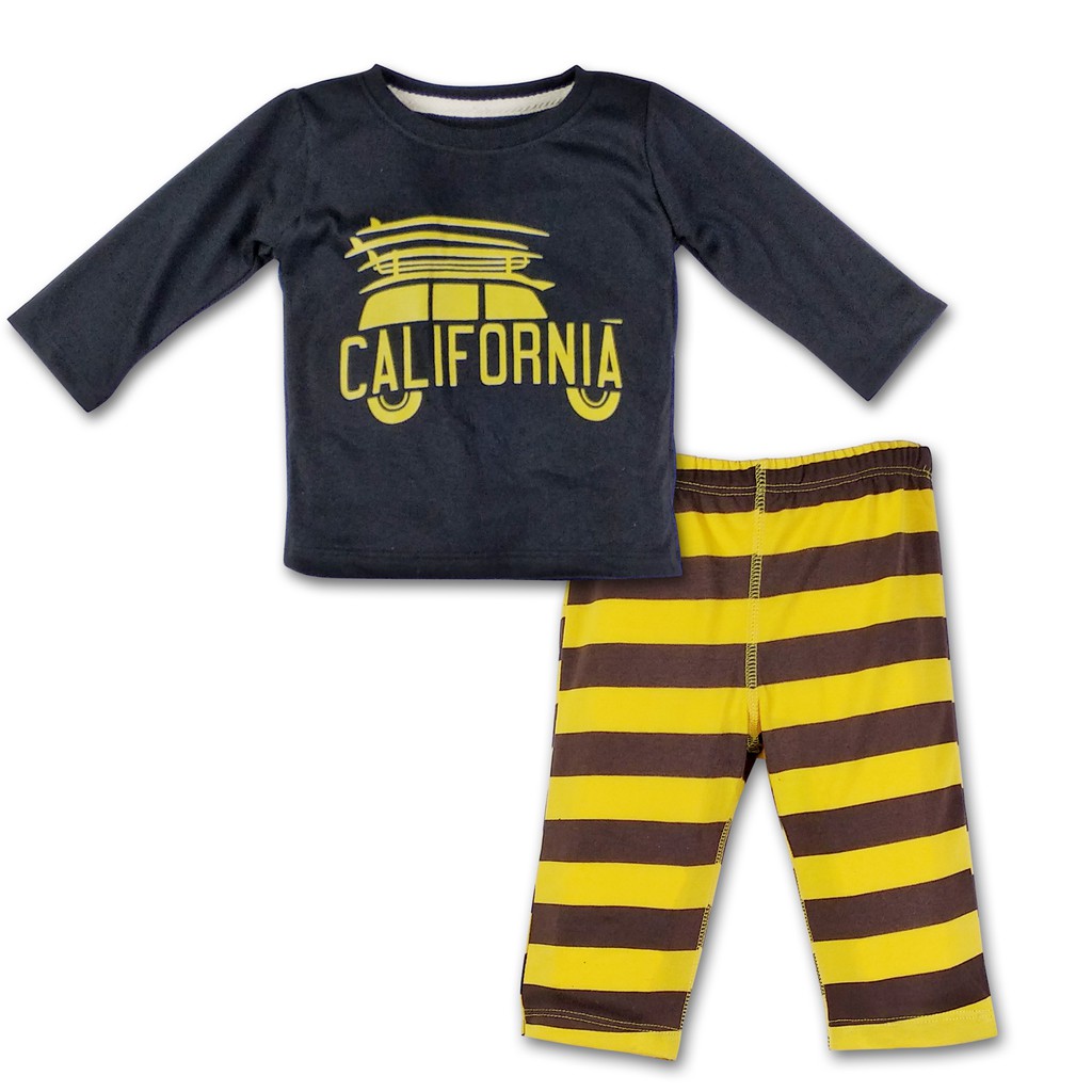 Bearhug Piyama 2-4 Tahun Anak Laki-Laki XPF1/XPG6 Celana Salur Mix Color 2-4T-1