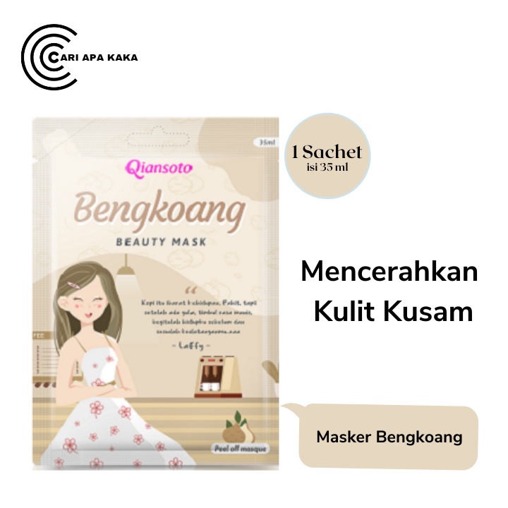 Masker wajah qiansoto peel of mask bengkoang masker wajah mencerahkan