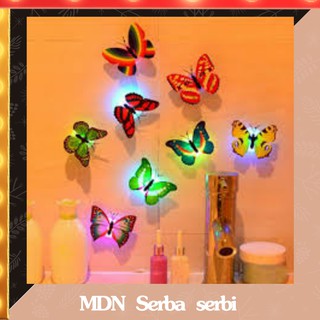 Mdnserbaserbi Kupu Kupu LED Hiasan Kamar Butterfly LED 