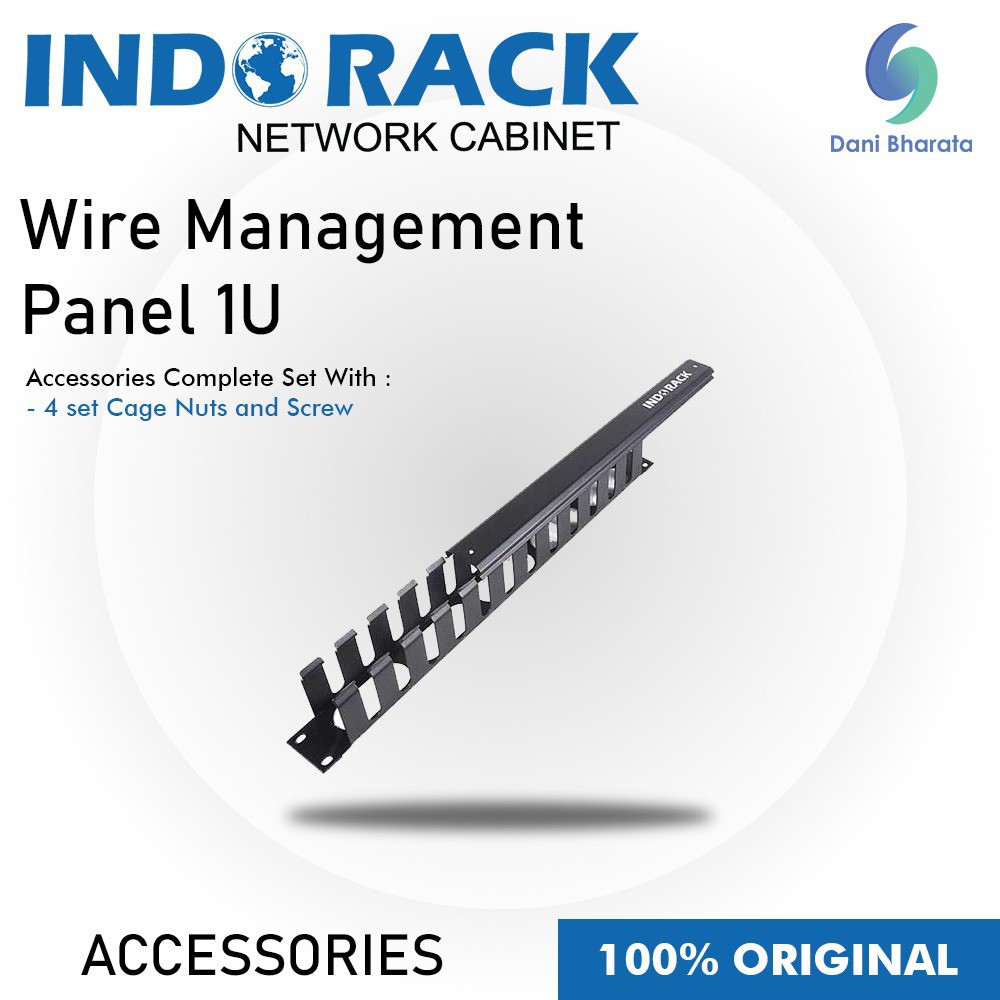 Indorack Wire Management Panel 1U