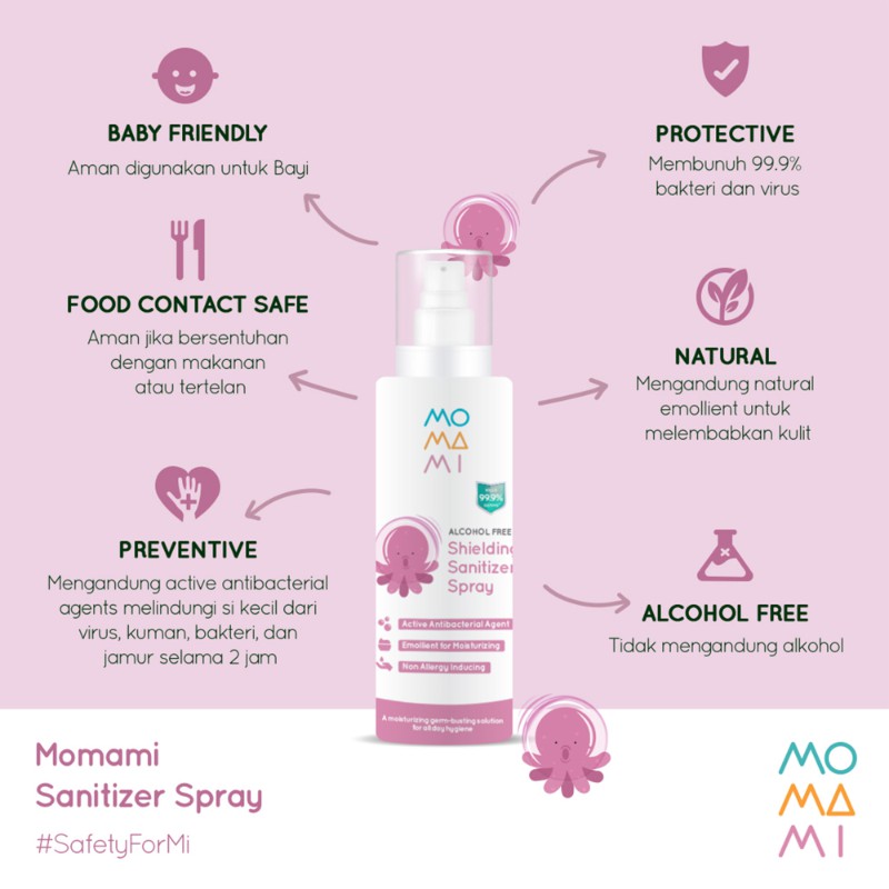 Momami Shielding Sanitizer Spray Pembersih Tangan 100ml