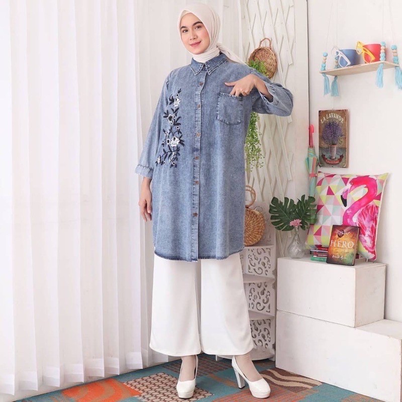 RODENA TUNIK / TUNIK JEANS / JEANS TUNIK / TUNIK RAWIS