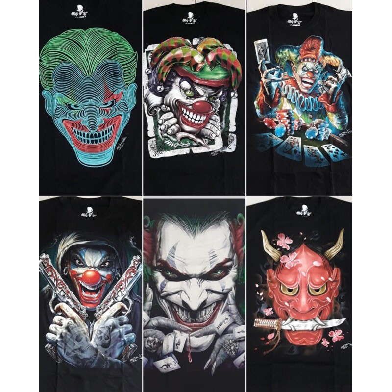 Kaos Joker Badut Metal TShirt Black Label