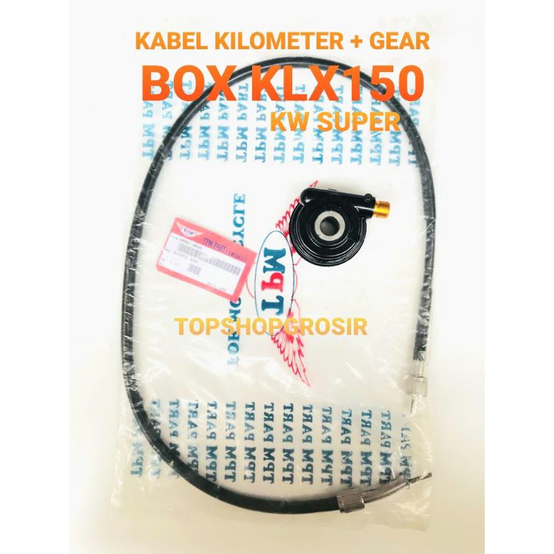 (PAKET) Kabel Kilometer Tali Kilometer Speedometer + Gear Box Gir Box (KW SUPER) KLX150 - KLX 150