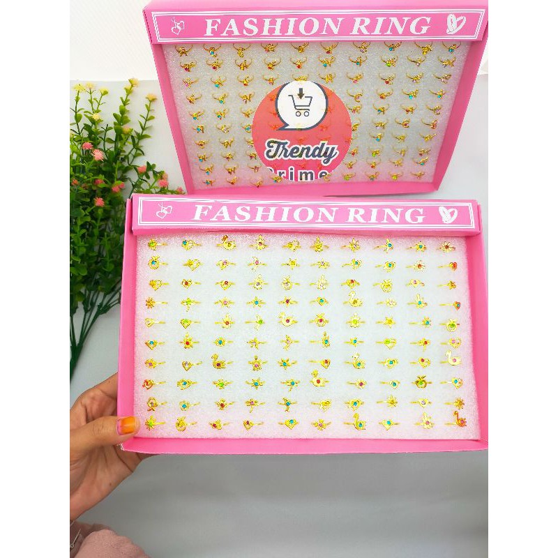 Cincin anak emas mainan isi 100 pcs kecil
