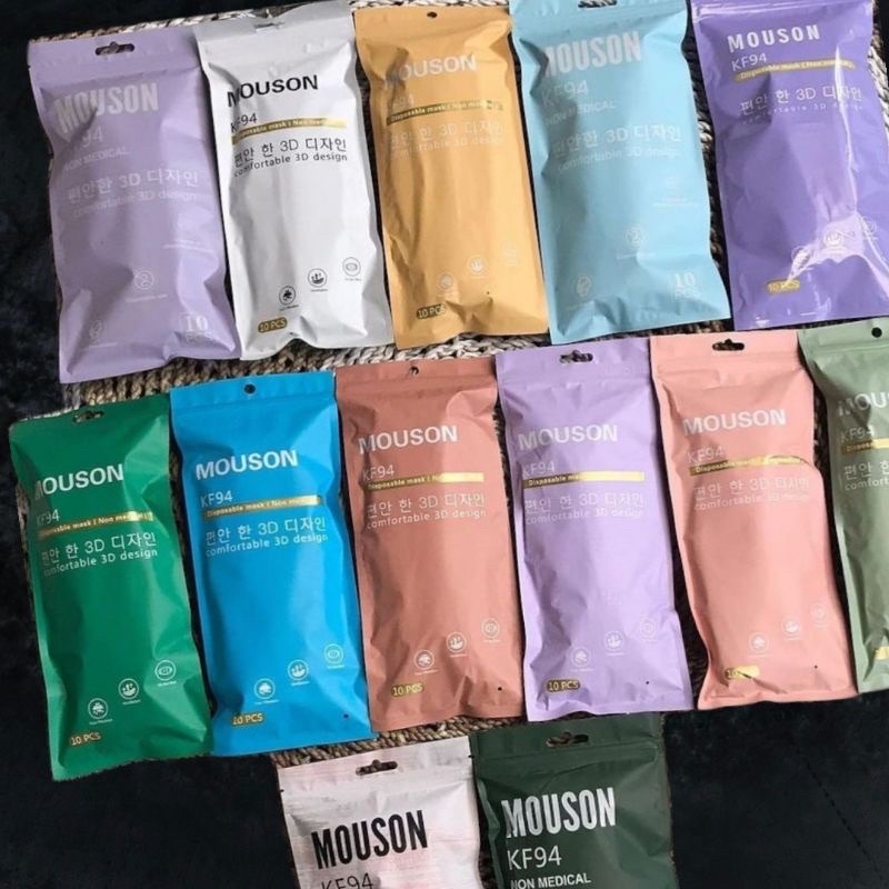 MASKER KF94 KOREA 4ply MOUSON WARNA ISI 10pcs Perpack / MASKER MOUSON KF94 4ply