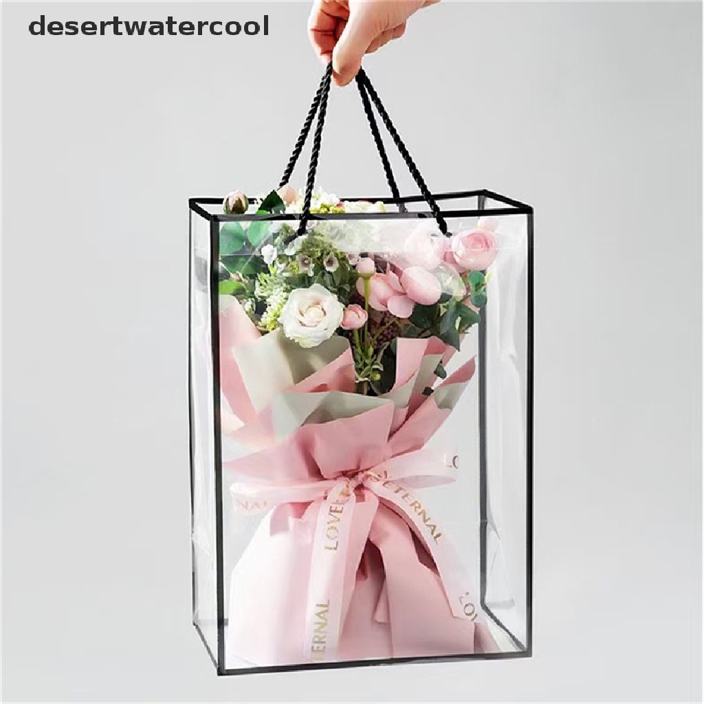 Deid Tas Handbag PVC Transparan Anti Air Holder Bunga Untuk Hadiah