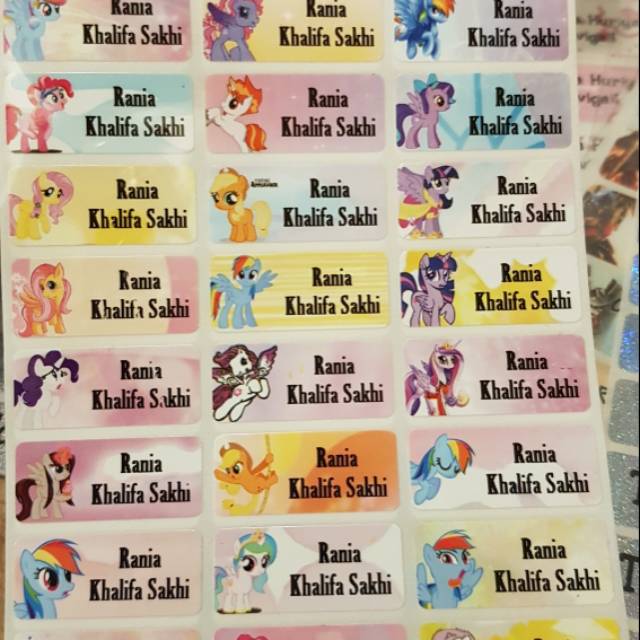 

Labelnama waterproof LITTLE PONY/Stikernama 72PC