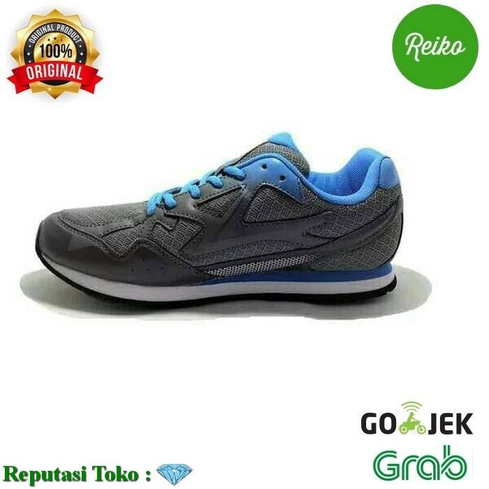 Sepatu Olahraga Eagle "Aero" Running / Lari 100% ORIGINAL - Grey Blue 38