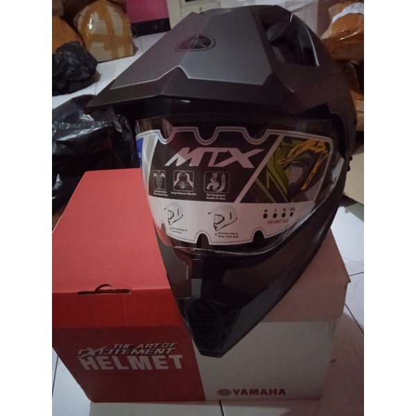 HELM MTX SILVER ASLI ORIGINAL YAMAHA