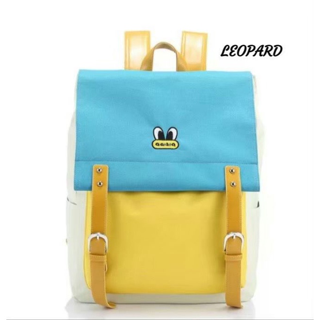 Ransel Korea Motif BEBEK Gesper Dua Kombinasi Warna