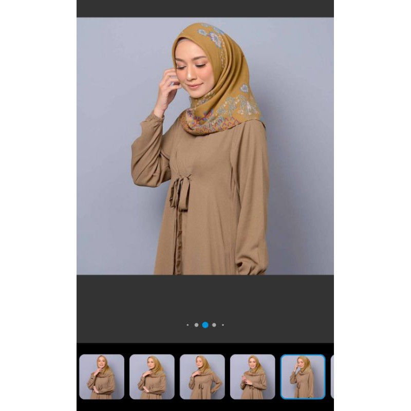 KAMI Yarra Print Scarf Nuvoile Aster Jilbab Segiempat